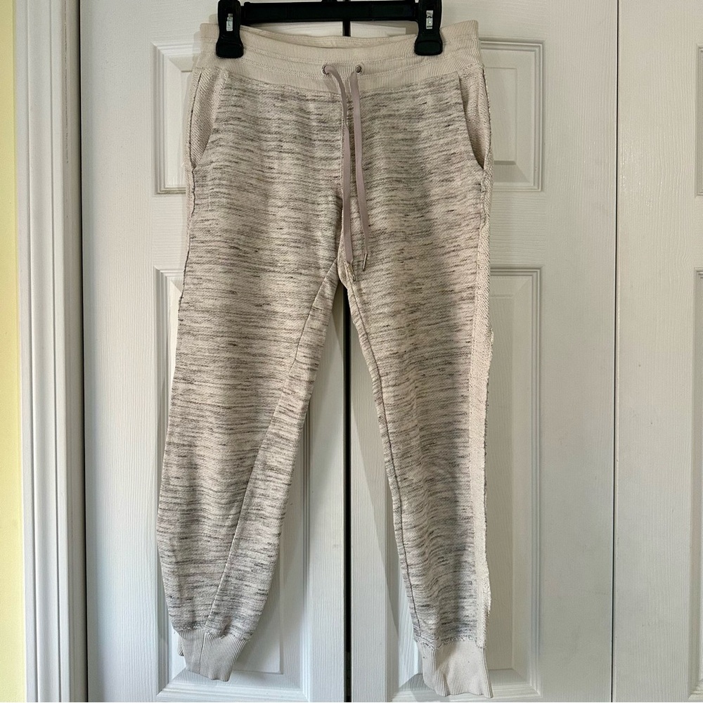 Calvin Klein Performance Cozy Cream and Gray Joggers